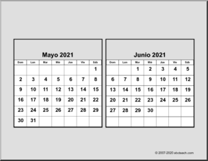 Calendar – 2021 Spanish CD Desk Calendar (upper case)
