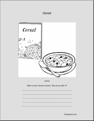 Cereal Color and Write