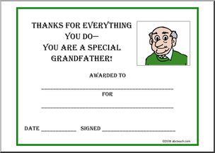 Certificate: Special Grandfather