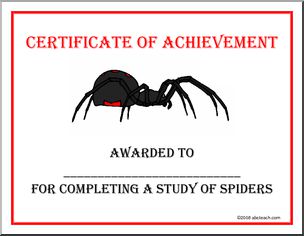 Certificate: Spiders