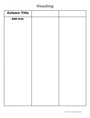 Graphic Organizer: 3 Column Chart (type-in)