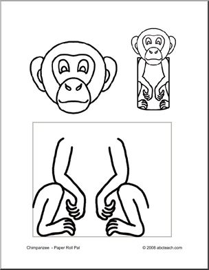 Craft: Paper Roll Pal – Chimpanzee (preschool-elem)