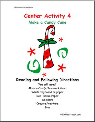 Learning Center: Christmas – make a candy cane