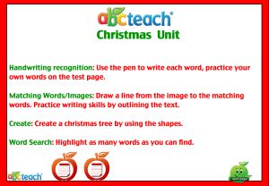 Interactive: Flipchart: Christmas Unit (handwriting skills)