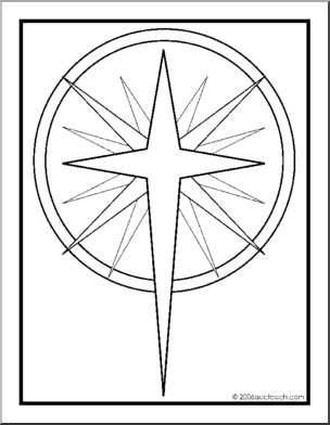 Coloring Page: Christmas Star (2)