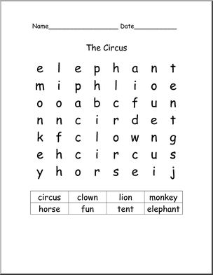 Word Search: Circus