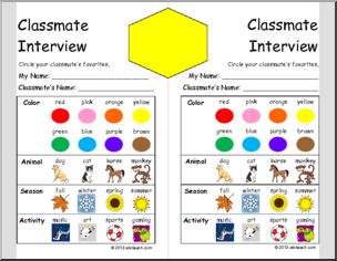 Classmate Interview Cards: Match the Shapes (primary)