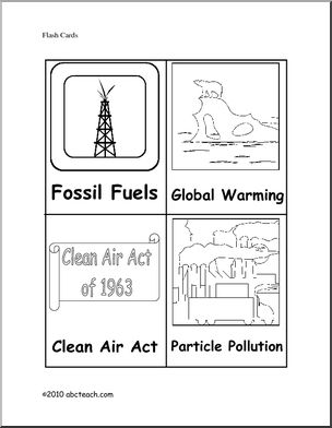 Bingo: Clean Air Flashcards (b/w)