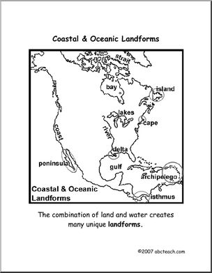 Worksheets: Coastal Landforms (elem/upper elem)