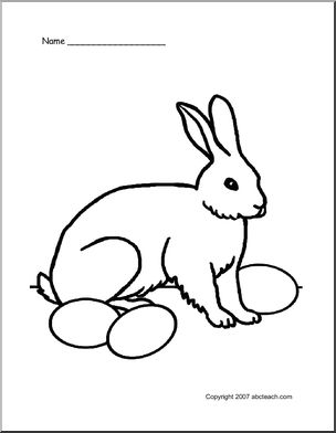 Coloring Page: Easter Rabbit