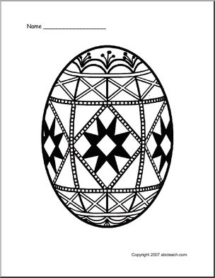 Coloring Page: Easter Egg 2