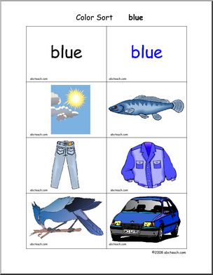 Flashcards: Color Sort – blue