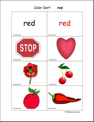 Flashcards: Color Sort – red