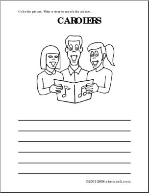 Color and Write: Carolers (primary)
