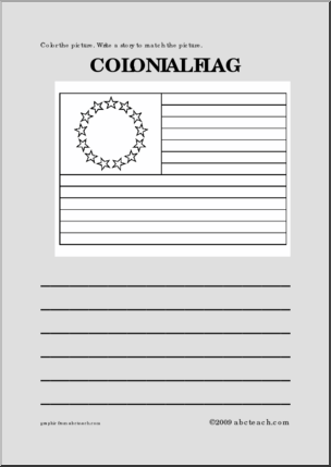 Colonial Flag (primary/elem) Color and Write