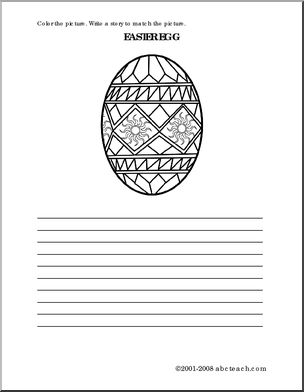 Easter Egg (elem) Color and Write
