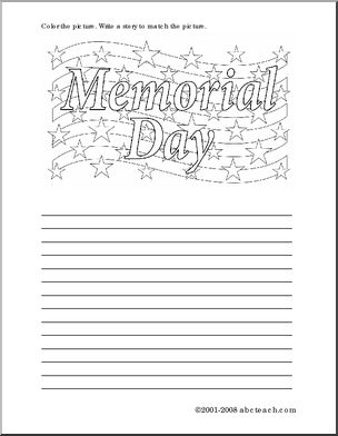 Color and Write: Memorial Day (elem)