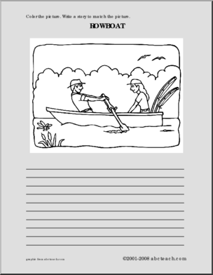 Rowboat (elem) Color and Write