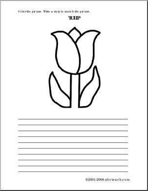 Tulip (elem) Color and Write