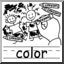 Clip Art: Basic Words: Color B&W (poster)