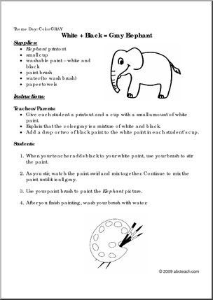 Project: Color Gray – Gray Elephant