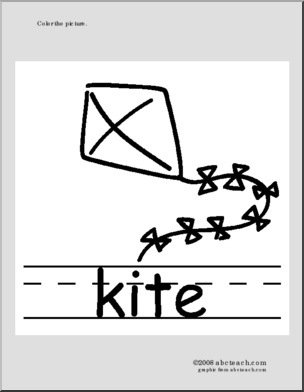 Phonics – Kite’ Coloring Page