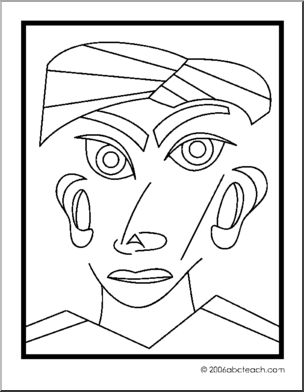 Coloring Page: Abstract – Boy