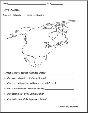 Map Skills: Continents and Countries – Abcteach