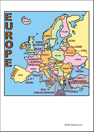 Sign: The Continents – Europe Map