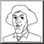 Clip Art: Copernicus (coloring page)