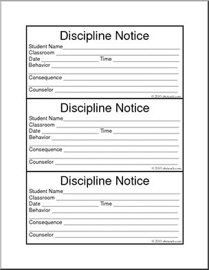 Counseling: Discipline Notice  #2  (4)