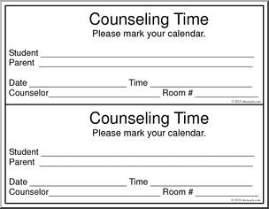 Counseling: Reminder Note Parent, Student, Counselor (2)