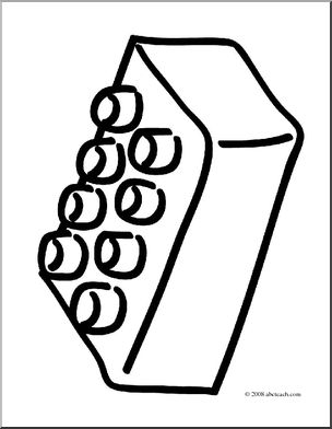 Clip Art: Basic Words: Block (coloring page) – Abcteach