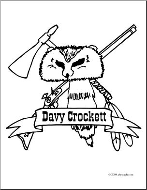 davy crockett clipart