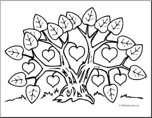 Clip Art: Family Tree 2 (coloring page)