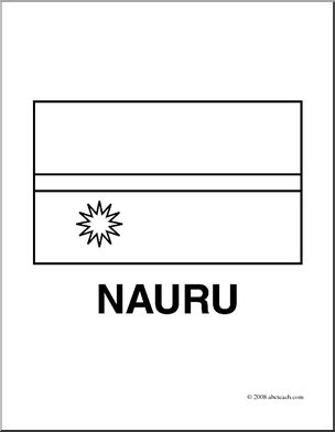 Clip Art: Flags: Nauru (coloring page)