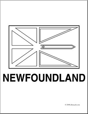 Clip Art: Flags: Newfoundland (coloring page) – Abcteach