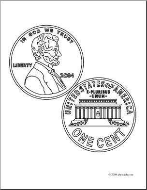 Clip Art: Penny (coloring page)