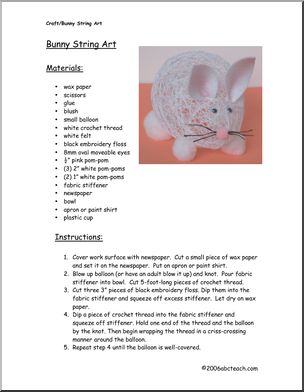 Craft: Bunny String Art (elem) – Abcteach