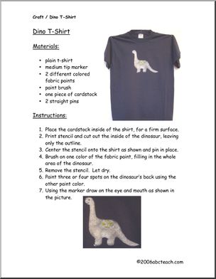 Craft: Dinosaur T-Shirt