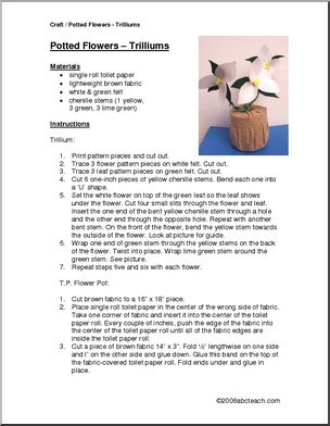 Craft: Potted Trilliums (elementary)