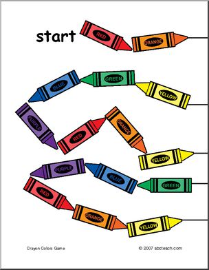 Board Game: Crayon Colors (pre-k/primary)