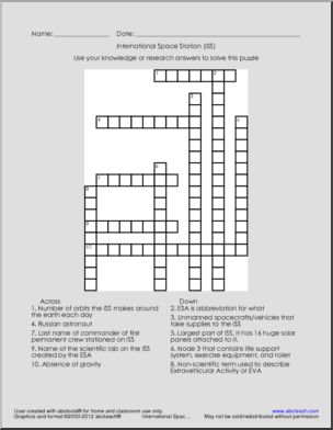 Crossword: International Space Station