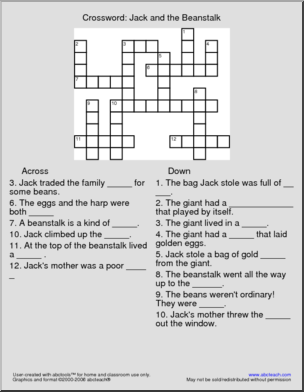 Crossword: Jack and the Beanstalk