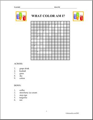 Crossword: What Color Am I?