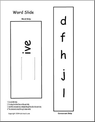 Wordslide: “ive” words – Abcteach