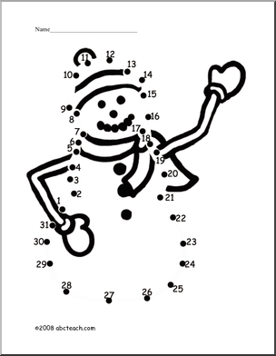 Dot to Dot: Snowman (to 31)