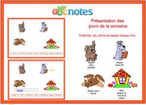 Interactive: Notebook: French: Les jours de la semaine