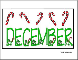 Calendar: December (header) – frogs
