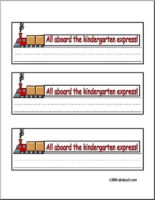 Desk Tag: All aboard the kindergarten express!